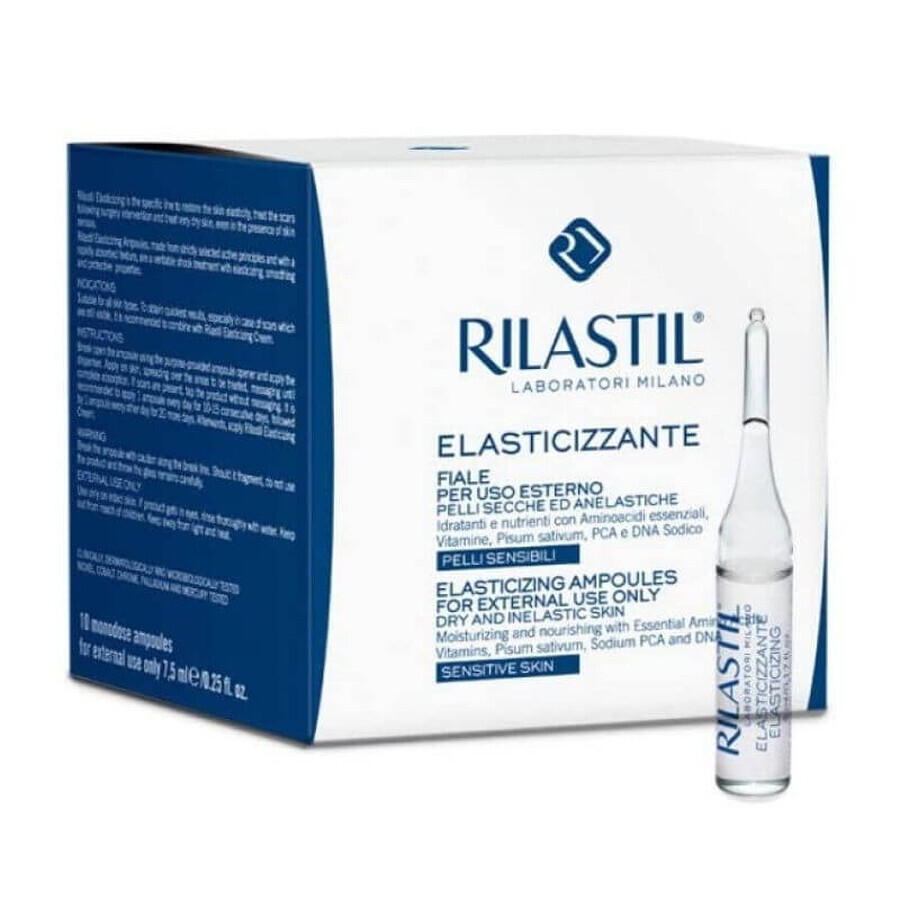 Rilastil Elasticizzante - Fiale Trattamento Tonificante Viso Corpo Urto, 10x5ml