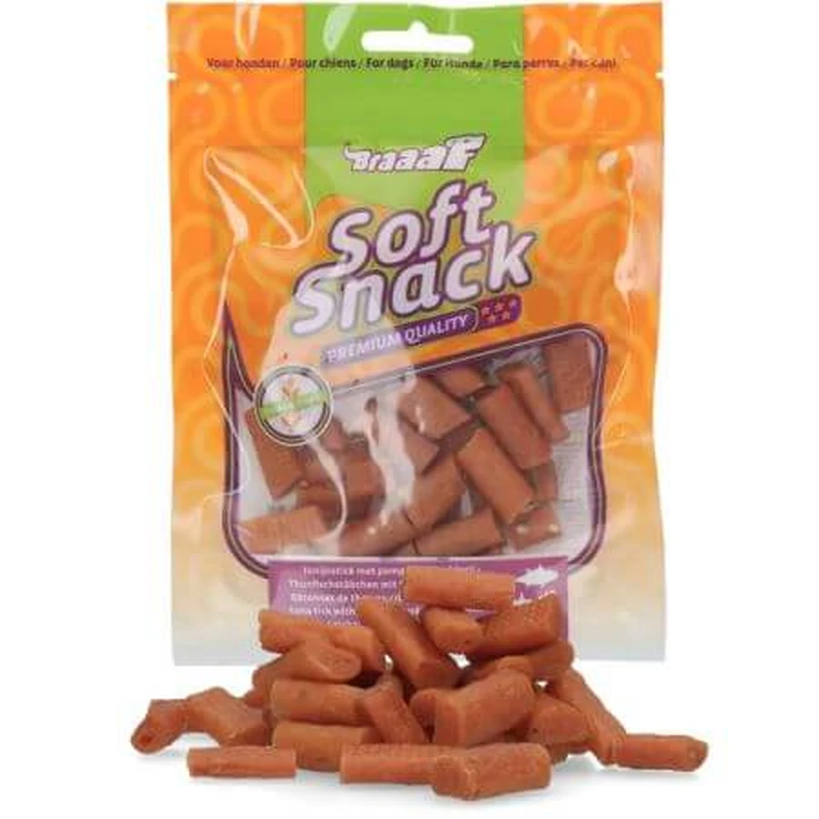 Hondensnacks met zalm, pompoen en selderij, 85 g, Braaaf