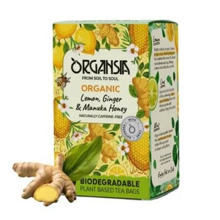 Tee mit Zitrone, Ingwer und Manuka-Honig, 18 Portionsbeutel, Organsia