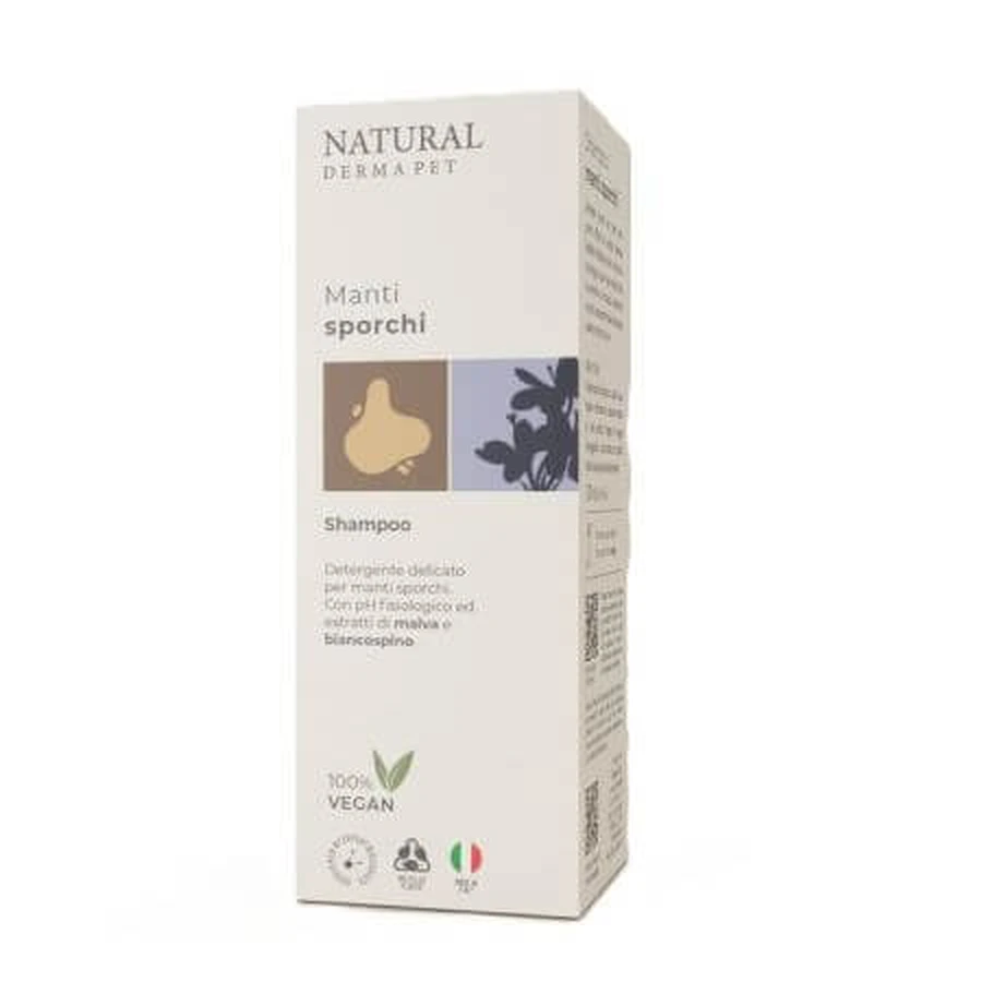 Shampoo per pelli sporche, 200 ml, Natural Derma Pet