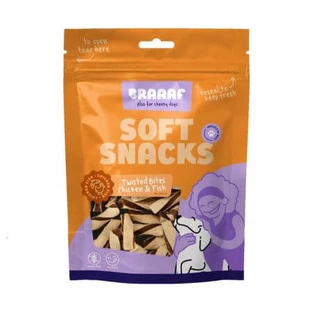 Przysmaki dla psów Twisted Bites Chicken & Fish, 85 g, Braaaf