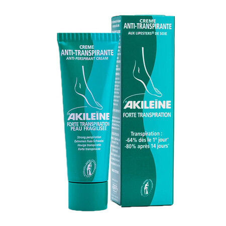 Akileine actieve antitranspiratiecrème, 50 ml, Asepta