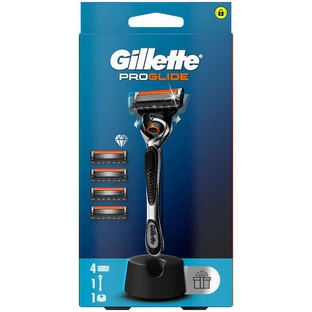 Mașină de bărbierit GILLETTE ProGlide, capete de rezervă 4 bucăți și bază de sprijin gratuită