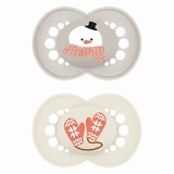 MAM Chupete de Silicona Original Invierno Edición Limitada Para 16+ Meses - Muñeco de Nieve/ Guantes