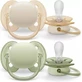 Suzete AVENT Ultra Soft 0-6m Culoare crem și verde 2 bucăți [SCF091/05]