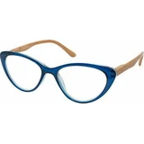EYELEAD Presbyopia - Reading Glasses Red Blue Butterfly with wooden arm E205 +2.25