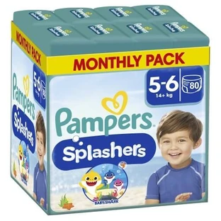 PAMPERS Splashers Pieluszka Strój kąpielowy No 5-6 Dla 14+ kg 80 sztuk Pudełko