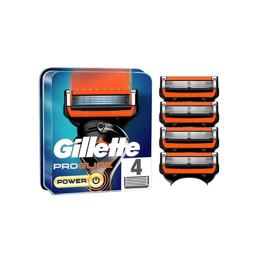 GILLETTE Fusion ProGlide Power têtes de rasoir de remplacement, 4 pièces