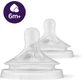 AVENT Natural Response Soft-Silikon-Sauger für 6+ Monate für dicke Nahrung 2 Stück [SCY966/02]
