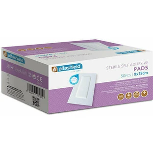 ALFASHIELD Parches Autoadhesivos Estériles 15X9cm 50 Piezas
