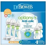 DR BROWN'S Set von 5 Kunststoff-Flasche Optionen gegen Koliken mit Silikon-Nippel für 0 + Monate 2x150ml & 3x270ml WB 09600