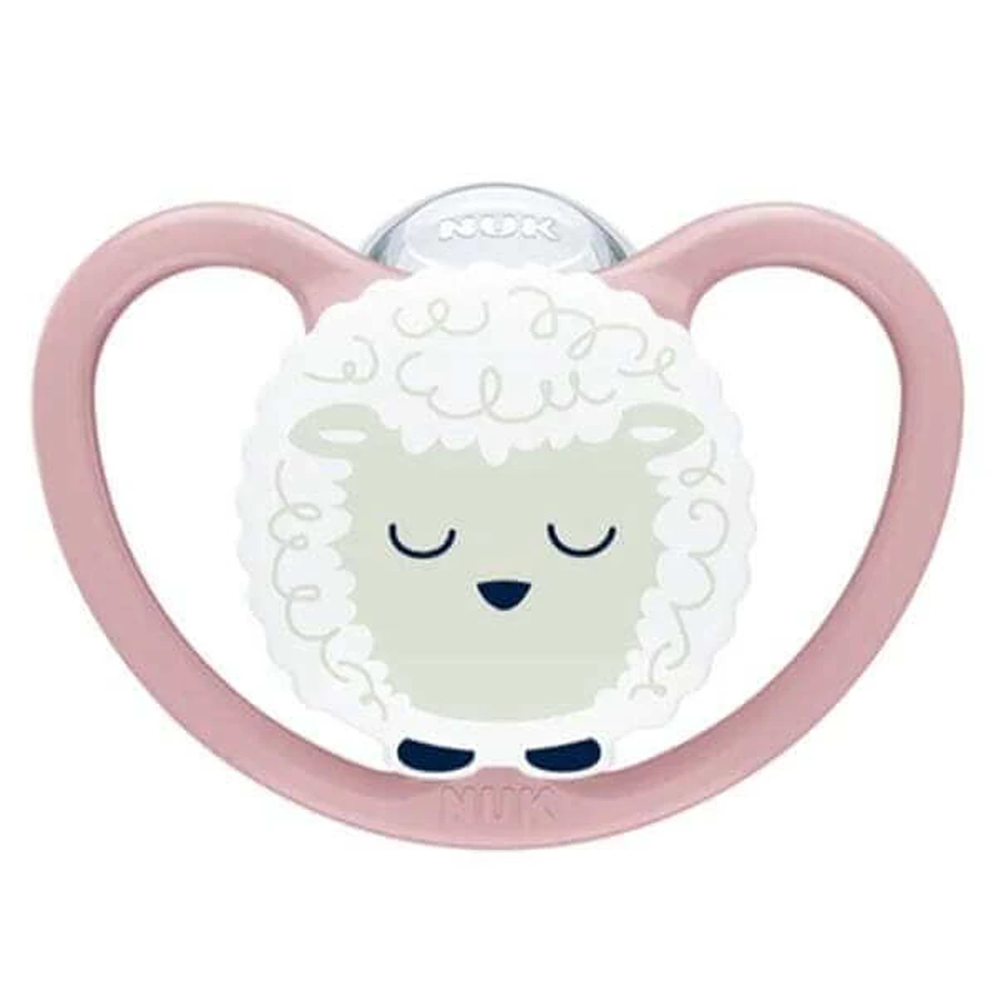 NUK Perfect Match Nacht Silicone Fopspeen voor 0-6 maanden, met etui