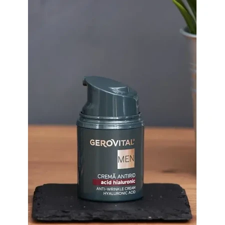 Crema antirid cu acid hialuronic Gerovital Men, 30 ml, Farmec