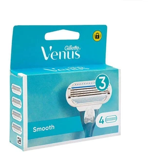 GILLETTE Venus Smooth Ersatzköpfe mit 3 Klingen & Schmierband 4 Stück