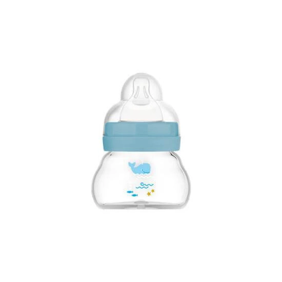 MAM Sticlă de sticlă Feel Good cu mamelon din silicon pentru 0+ luni 90ml