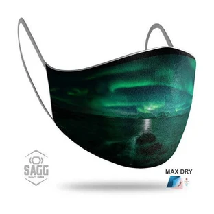 SAGG Máscara Unisex de Tela Aurora Boreal