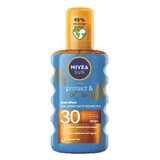 Ulei spray pentru protectie solara SPF 30 Protect & Bronze, 200 ml, Nivea Sun