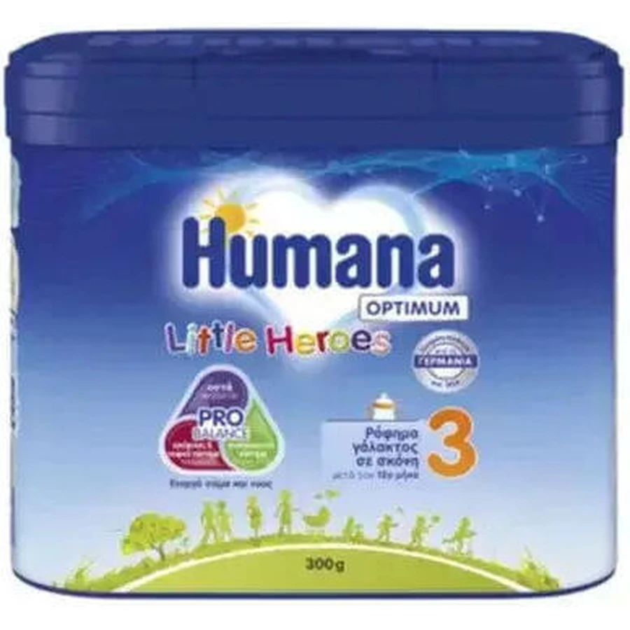 HUMANA Optimum 3 Little Heroes My Pack Boisson lactée en poudre à partir de 12 mois 300gr