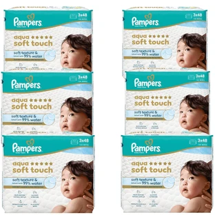 PAMPERS Salviette per bambini Aqua Sof Touch (18 confezioni da 48 pezzi) 864 pezzi
