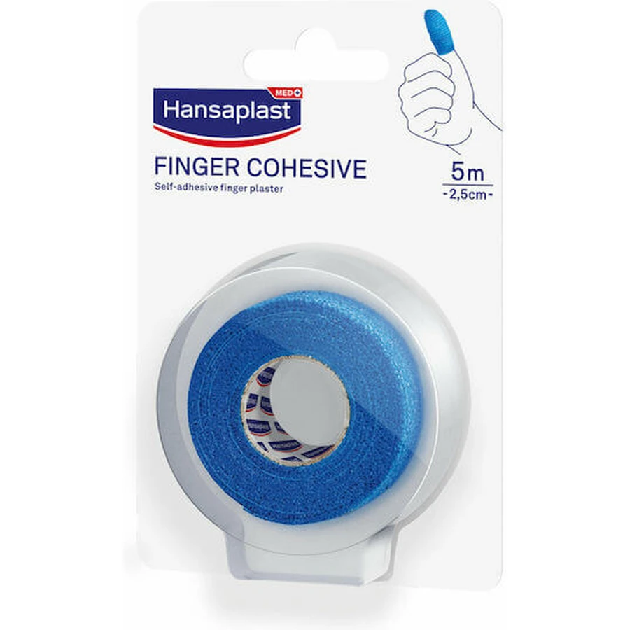 HANSAPLAST Finger Cohesive Adhesive Finger Bandage Blue 2,5 cm x 5 m: ceny i cechy