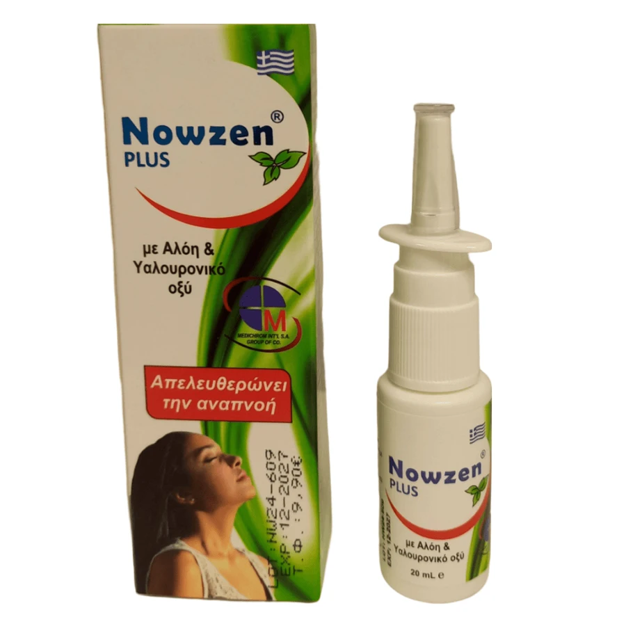 MEDICHROM Bio Nowzen Spray Nasal Herbal Spray Nasal con Aloe, Ácido Hialurónico y Sal del Himalaya 20ml