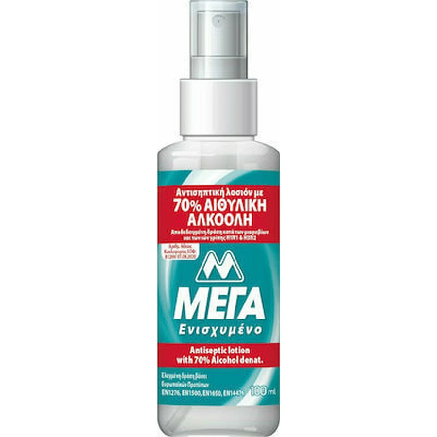 MEGA Lozione antisettica con 70% di alcol etilico 100ml