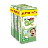 BABYLINO Sensitive Cotton Soft Children's Diapers No6 13-18kg (38x3) 114 pieces Super Pack