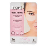 Maschera occhi con niacinamide, caffeina e peptidi, 2 pz, Iroha