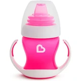 MUNCHKIN Gentle Cup Vaso de entrenamiento de boca blanda para mayores de 4 meses, rosa 118ml
