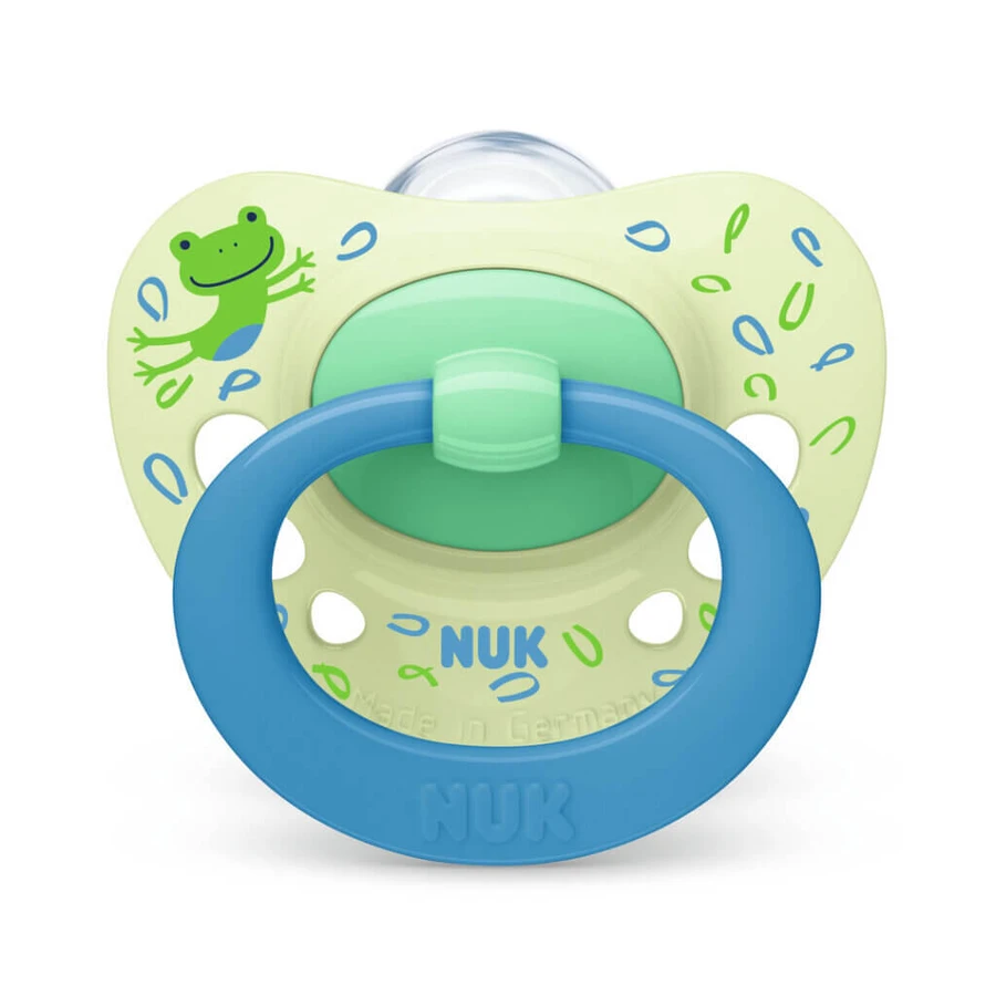 Succhietto in silicone NUK Signature 6-18m in vari colori - Blu/Verde