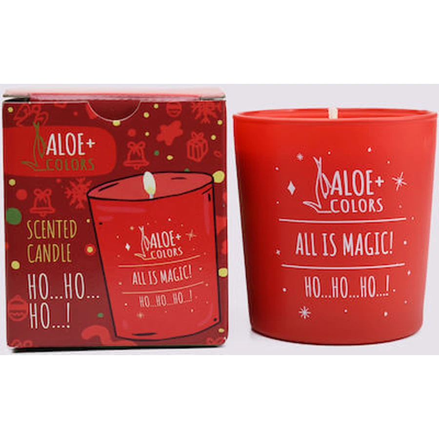 ALOE+COLORS Candle Ho Ho Ho Ho - Soy Candle in a jar with a scent of gingerbread
