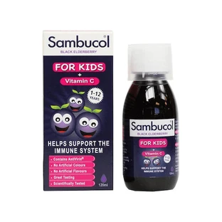 SAMBUCOL Dla Dzieci Suplement diety w syropie z czarnym bzem i witaminą C 120ml