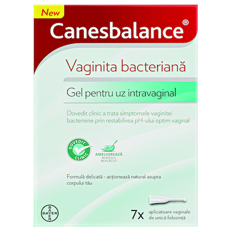 Canesbalance, gel voor intravaginaal gebruik ter behandeling van symptomen van bacteriële vaginitis , 7 voorgevulde gel-applicators , Bayer