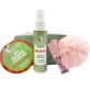 ALOE+COLORS Promo The Bloom kosmetyczka mgiełka do włosów i ciała, 100ml, olejek do rąk Charm, 5ml i kosmetyczka