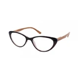 EYELEAD Presbyopia - Reading Glasses with Wooden Arm, Bordeaux Butterfly Shape E206 +3.50