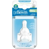 DR. BROWN'S Natural Flow Silicone Bottle Nipple Options+ With Narrow Neck Level Y-Cut 9+ Months 2 Pieces 312