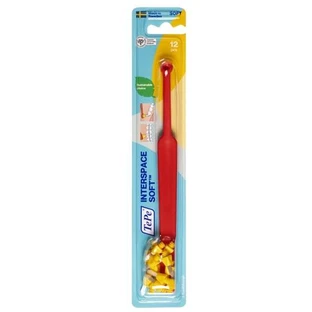 TEPE Interspace Soft Single Brush Single Brush Soft with 12 Brushes - Red