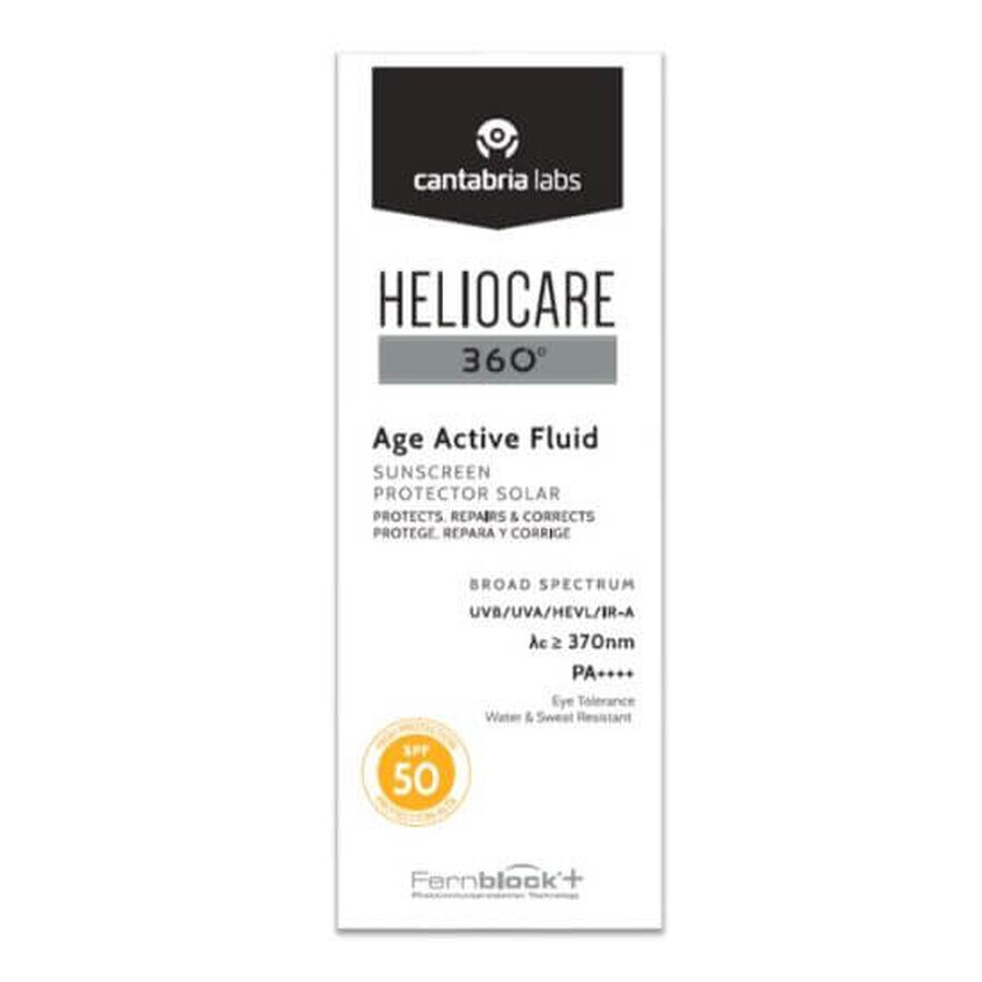 Fluide solaire avec SPF 50 Age Active Heliocare 360, 50 ml, Cantabria Labs