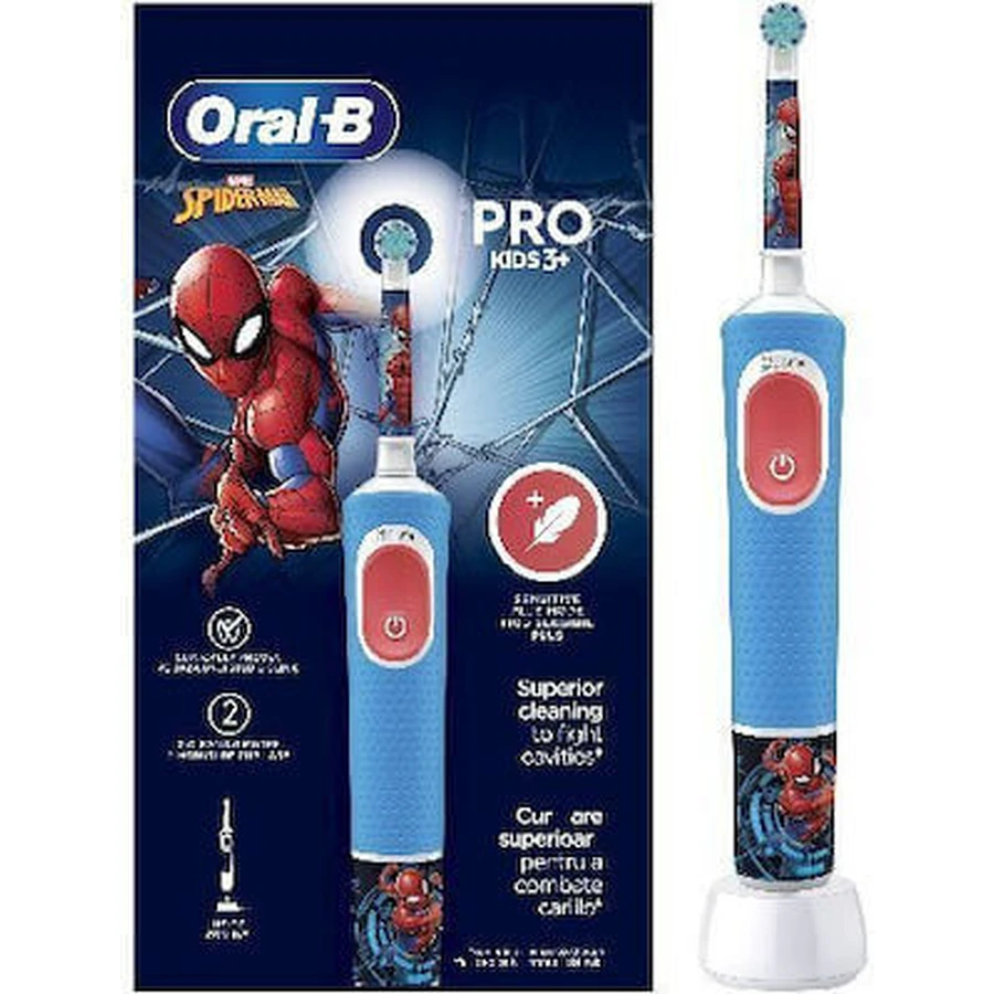 ORAL B Brosse à dents électrique Vitality Pro Spiderman pour 3+ ans