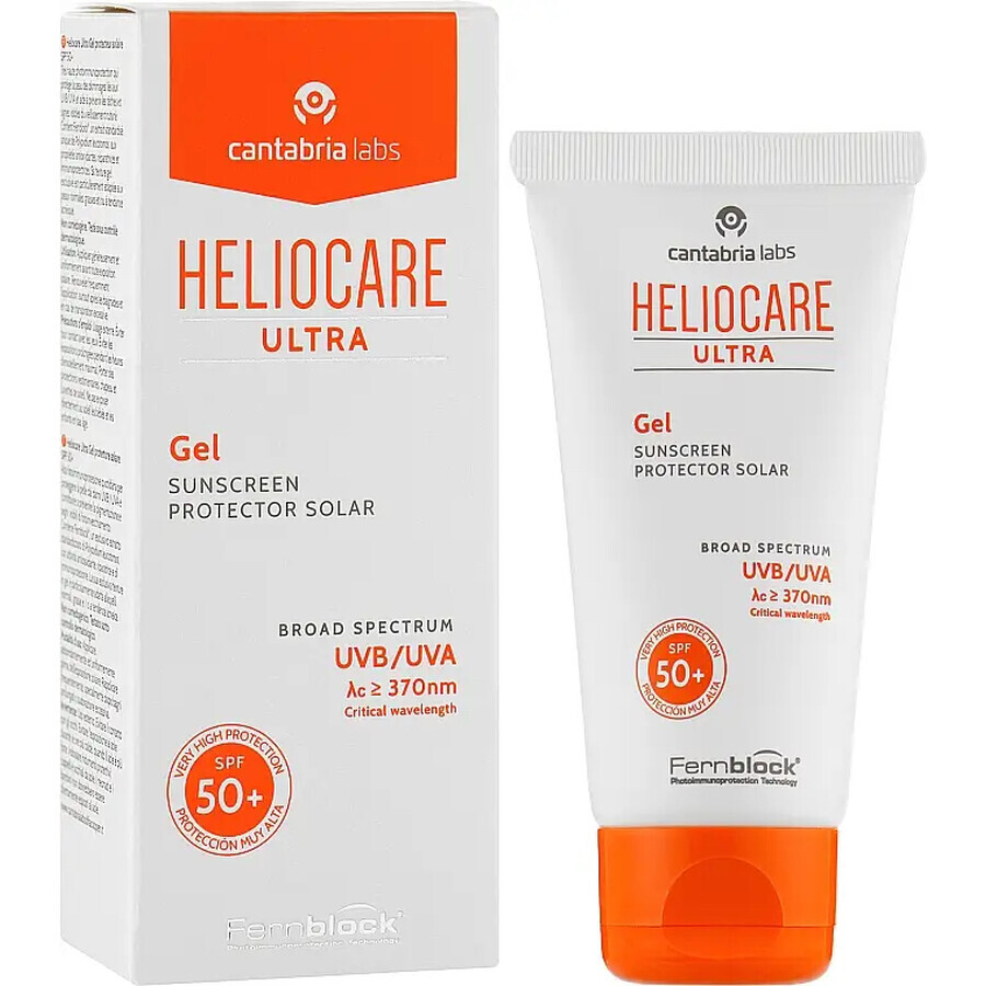 Gel Solar Heliocare Ultra 90 con FPS 50+, 50 ml, Cantabria Labs