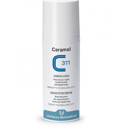 Crème hydratante pour les peaux sensibles et réactives, 50 ml, Ceramol