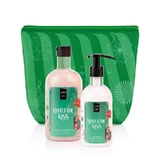 LAVISH CARE Mistelkuss-Weihnachtsset Bad & Duschgel 500ml & Glitter Body Lotion 300ml