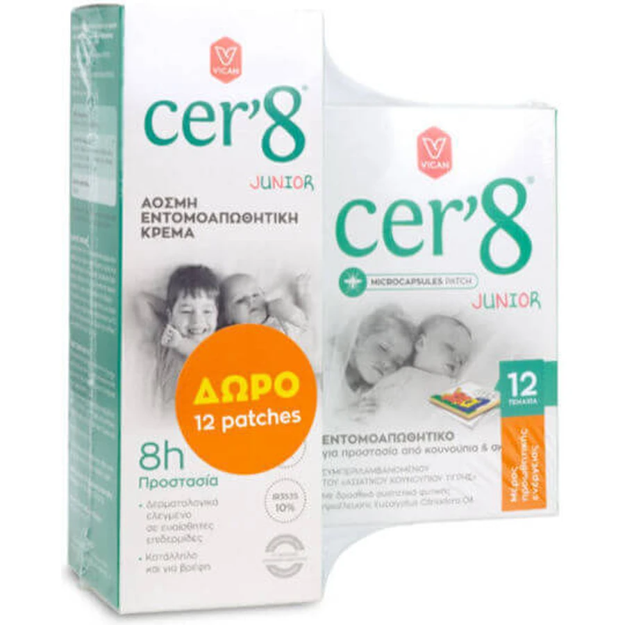 CER'8 Promo Geurloze Insectenwerende Crème 150ml & Gift Insectenwerende Stickers 12 Stuks