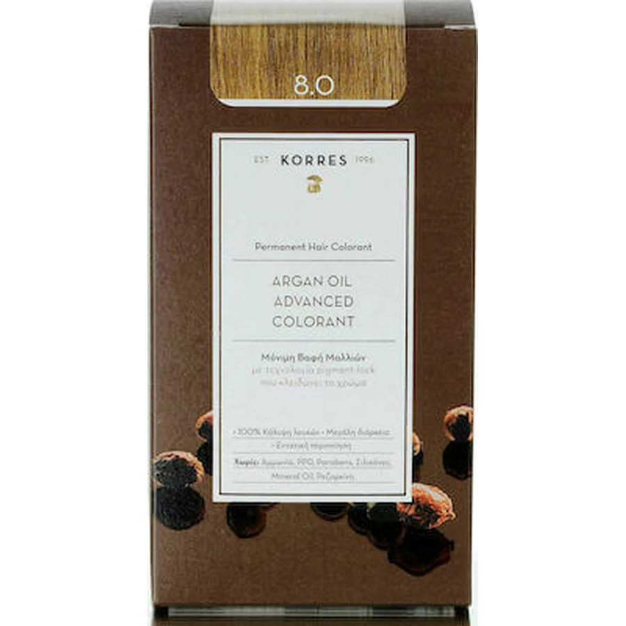 KORRES Arganöl Advanced Colorant Haarfarbe 8.0 Blond Hell Natürlich