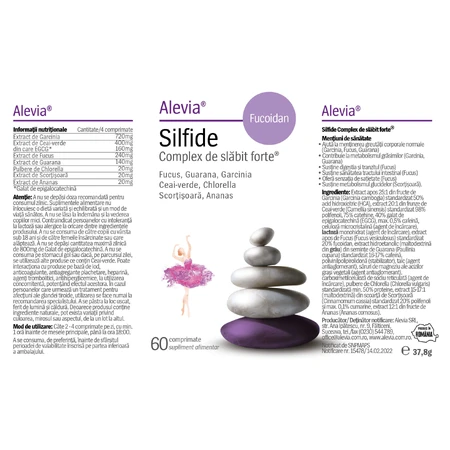 Silfide Slimming Complex Forte plus Fucoidan, 60 tablets, Alevia