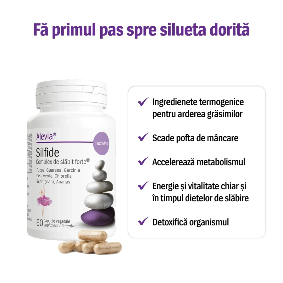 Silfide Slimming Complex Forte plus Fucoidan, 60 tablets, Alevia