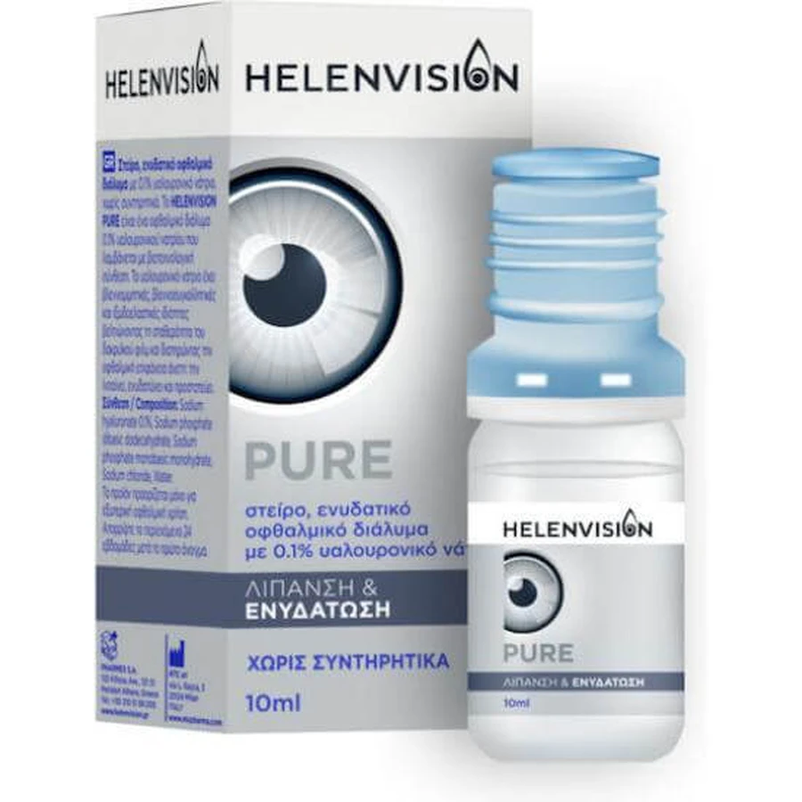 HELENVISION Pure 0,1% Collyre Solution pour les yeux 10ml