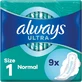 ALWAYS Ultra Normal Night Wings Pads for Normal Flow 4 Drops Size 1, 9 pieces