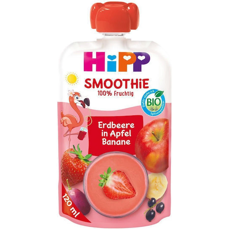 HIPP Organic Smoothie Truskawka, Jabłko i Banan 120ml: ceny i cechy