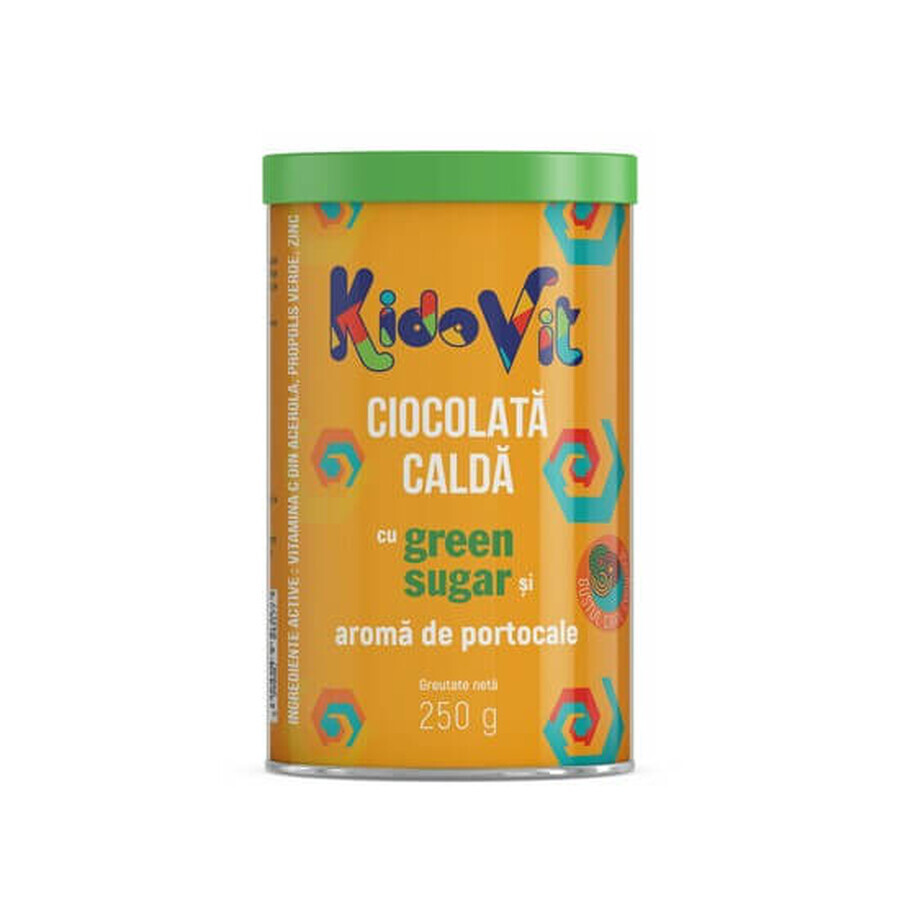 KidoVit warme chocolademelk met groene suiker en sinaasappelsmaak, 250 g, Remedia